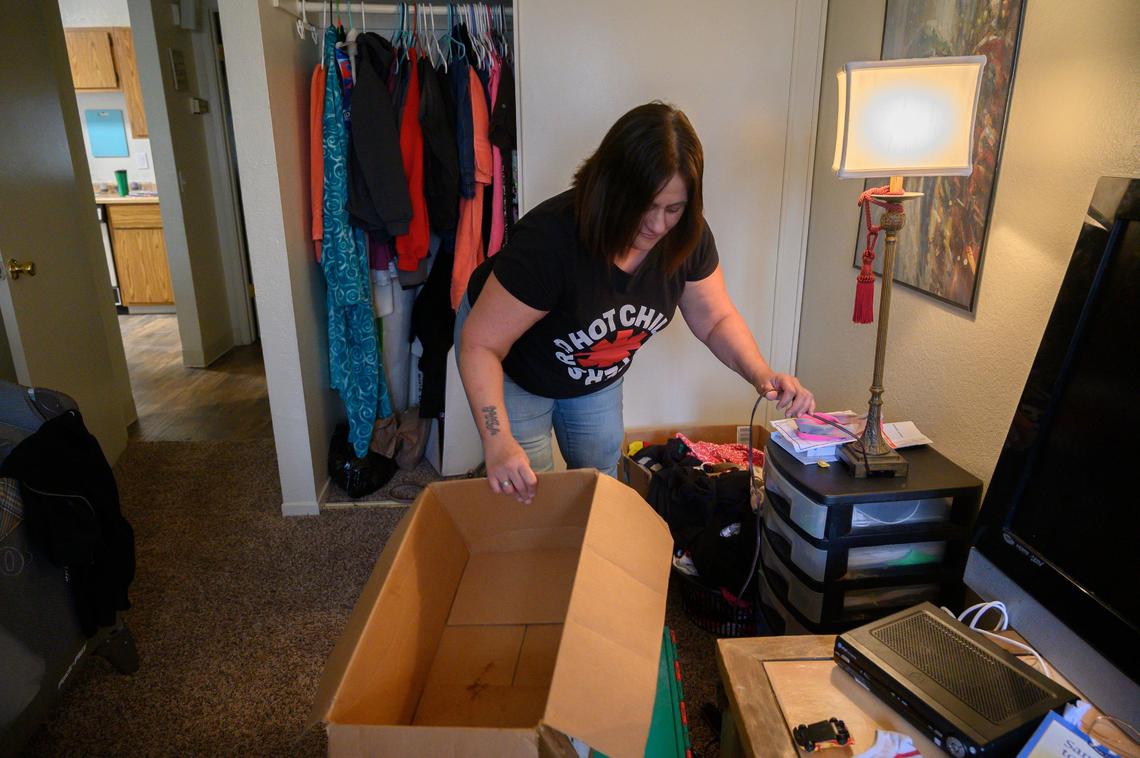 Carreen Huizar says she was on a waiting list for Section 8 housing since 2016 as she unpacked boxes on Monday, Jan. 20, 2020 in Sacramento. She moved into the apartment about six weeks ago. “It was incredibly hard to find a place. I called numerous times and they rejected me and they said they didn’t take Section 8,” said Huizar.