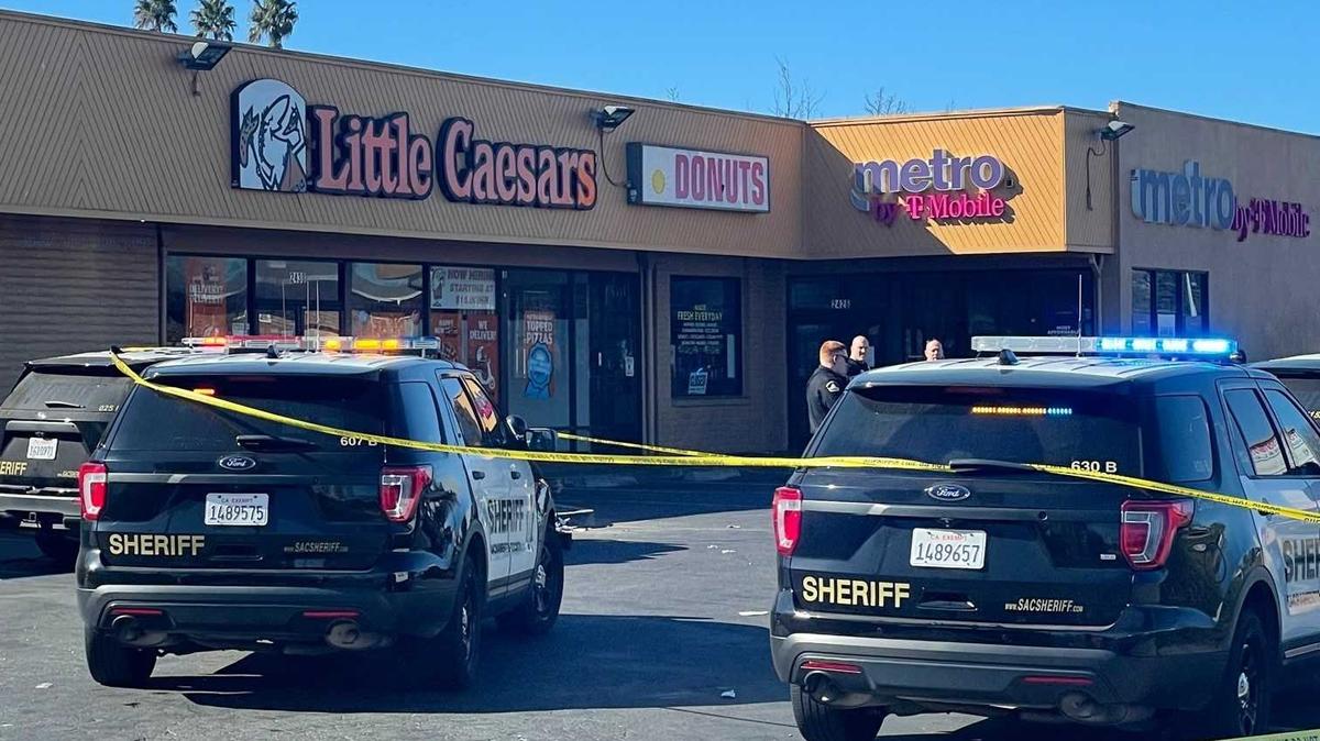 A man was killed in a shooting on Monday, Feb. 21, 2022, at a shopping center in the 2400 block of Marconi Avenue, just east of Wright Street in Sacramento, California.