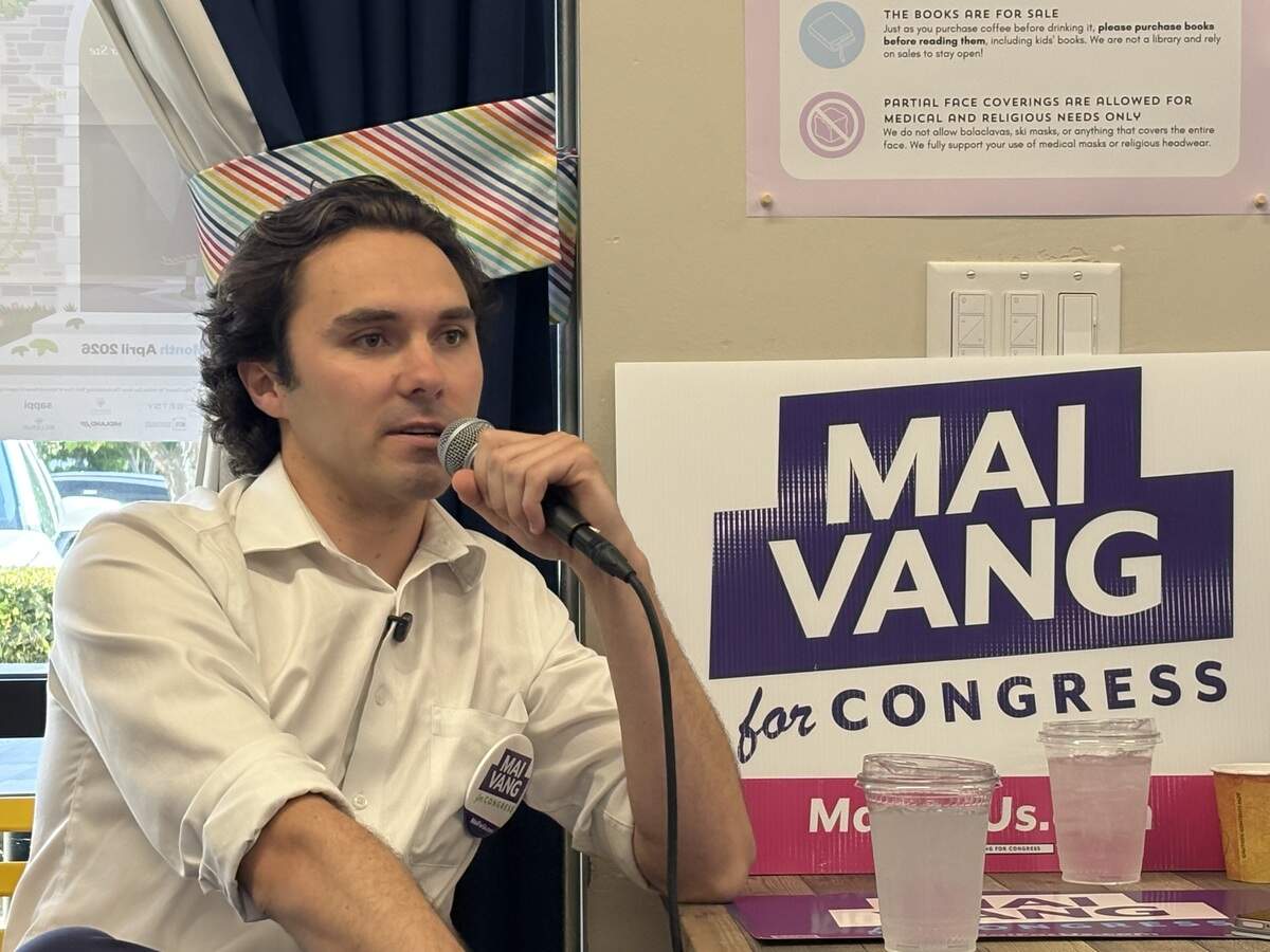 Leaders We Deserve founder David Hogg joined forces with Sacramento City Council member Mai Vang Saturday as she campaigns for Congress in California’s 7th District.