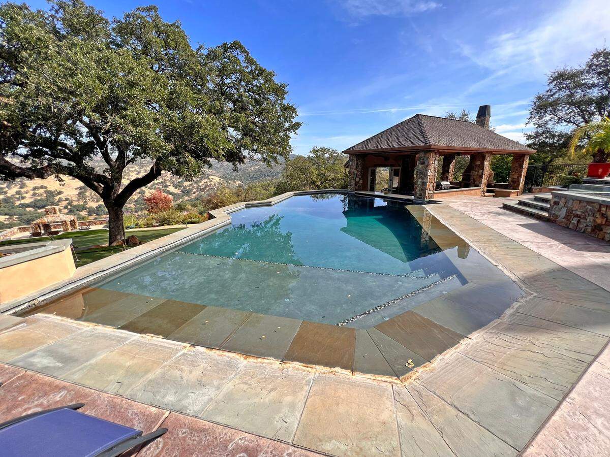 The backyard pool is one of the amenities.