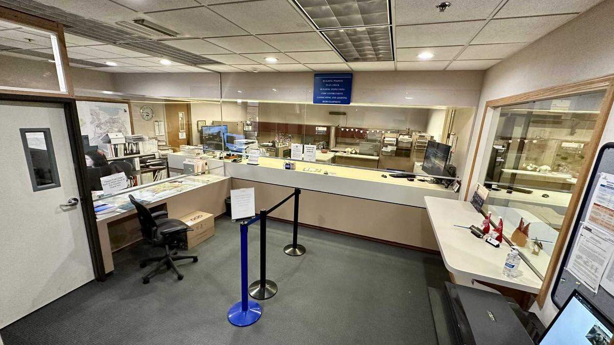The city of Folsom community development permit center, photographed on Feb. 15, 2023, has not been updated in over 25 years, according to the city. The Folsom City Council rejected bids for permit center renovations at a meeting Tuesday night because they were roughly $75,000 to $150,000 over budget.