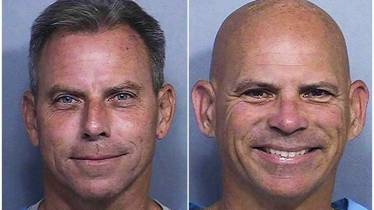 Erik Menendez, left, and his older brother, Lyle, appear in photos provided by prison officials. Lyle Menendez was denied parole on Friday, a day after the state's parole board also rejected Erik’s request for release in connection with the 1989 murders of their parents.