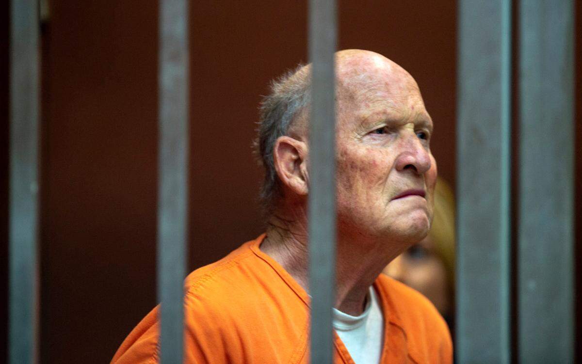 Joseph James DeAngelo appears for a hearing in Sacramento Superior Court in 2018, about a month after his arrest for the crimes of the East Area Rapist and the Golden State Killer.