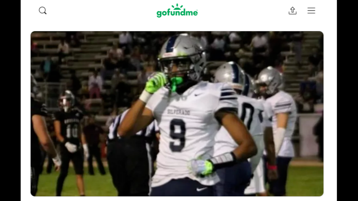 A star high school football player was found shot dead on the street, California officials said. 