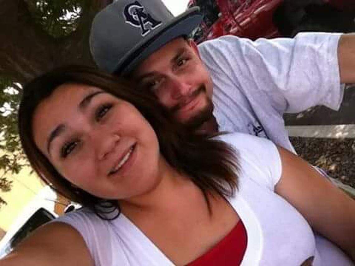 Aaron Bonilla with his niece in an undated family picture.