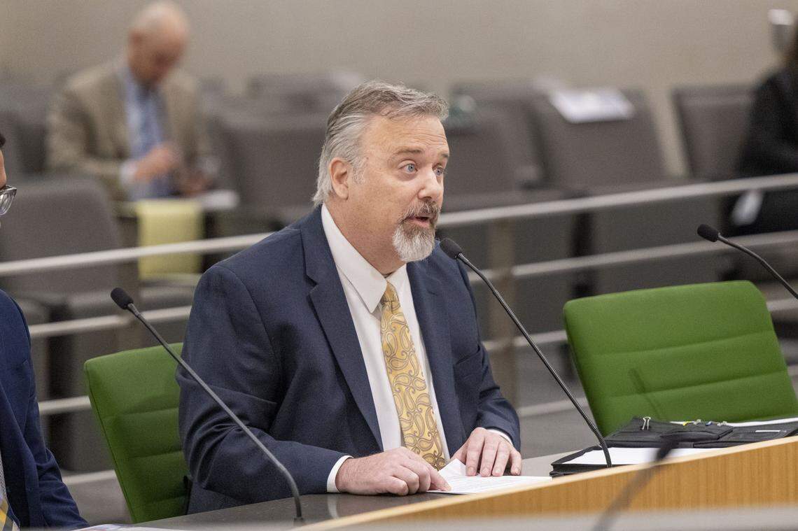 California State Auditor Grant Parks discusses a recent audit of the Division of Occupational Safety and Health, better known as Cal-OSHA, during a Joint Legislative Audit Committee hearing on Wednesday. The audit found "deficiencies in Cal/OSHA’s enforcement processes and staffing levels."