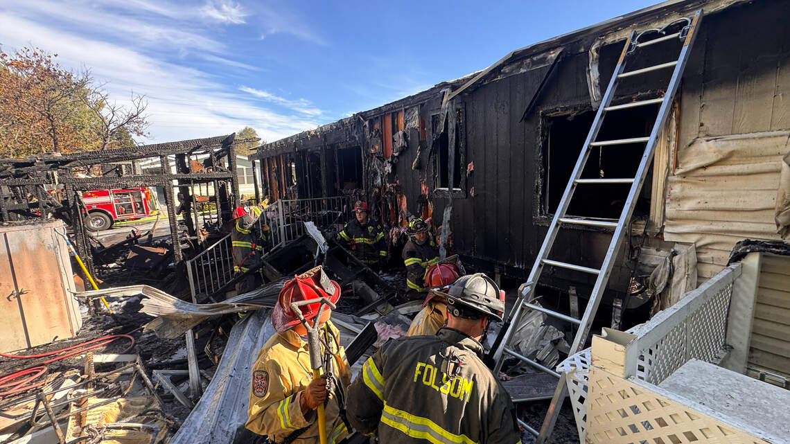 Fire in Folsom damages residence at mobile home park, fire officials say