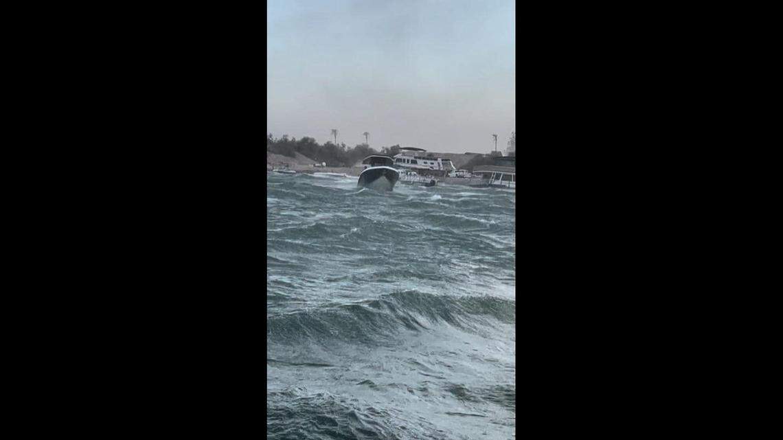 A 17-year-old girl died after she was trapped under a capsized boat at Lake Havasu, deputies said. A storm caused 6-foot waves at the lake.