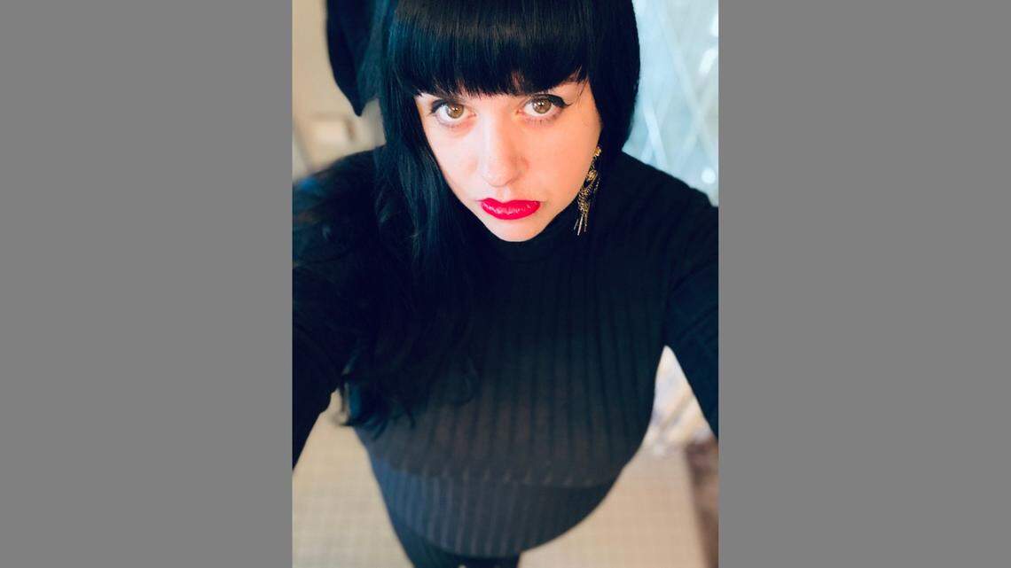 Businesswoman and artist Alicia Relles captured her own image in this photo shared by her family.