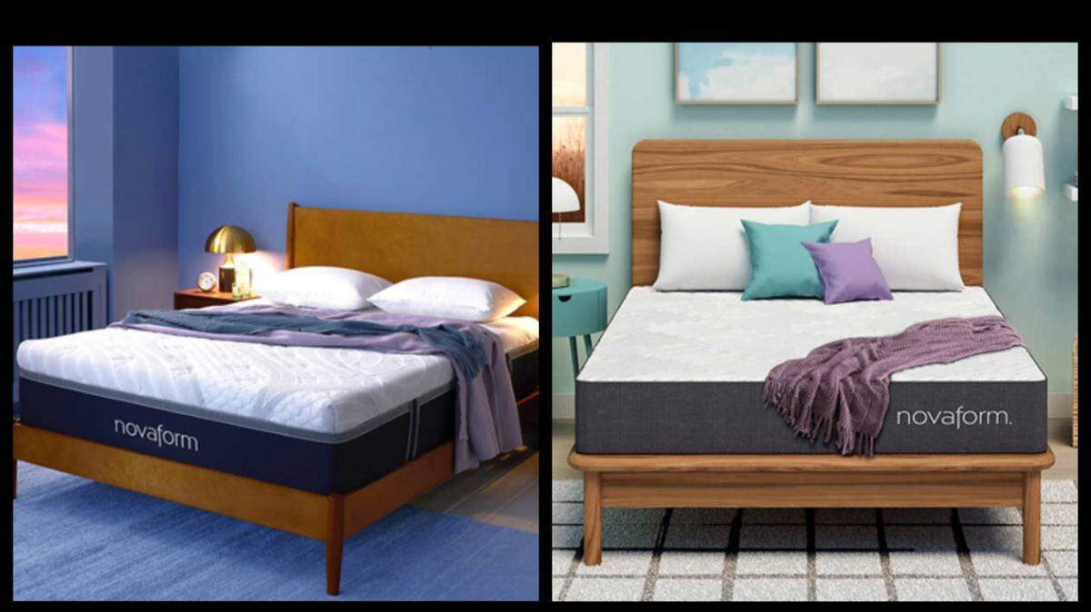 A 14-inch mattress, left, and an 8-inch mattress, right, were recalled after reports of mold growth, safety officials said.