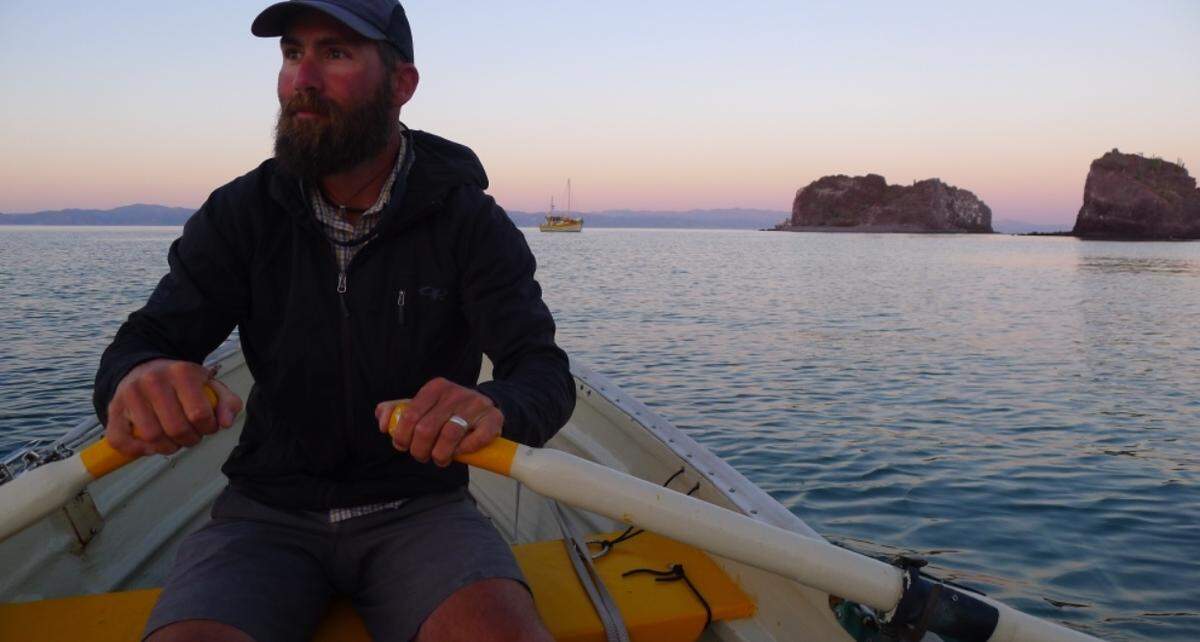 A photo of Ryan Smith rowing in a kayak in Mexico, date unknown. Smith’s cousin Brian Palmer says the photo was taken in “the same place” he committed suicide in late February 2016, by kayaking into the ocean.