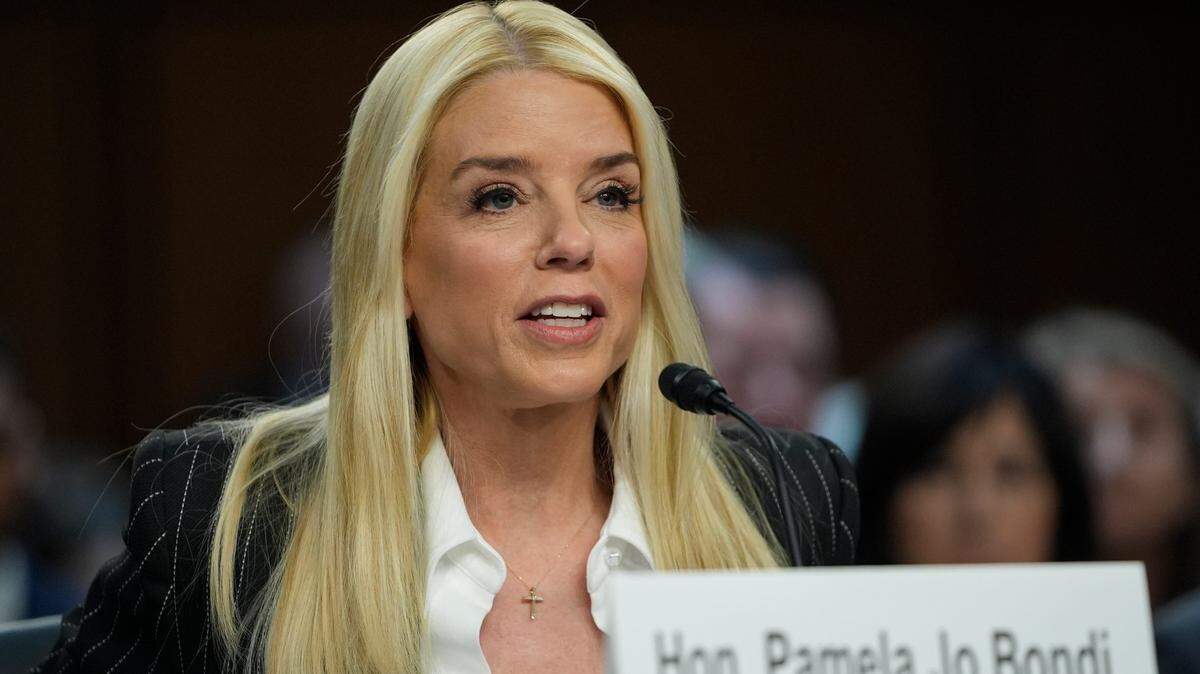 Pam Bondi delivers opening remarks during a Senate Judiciary committee hearing on her nomination to be Attorney General of the United States on Wednesday, Jan. 15, 2025 in Washington, DC.