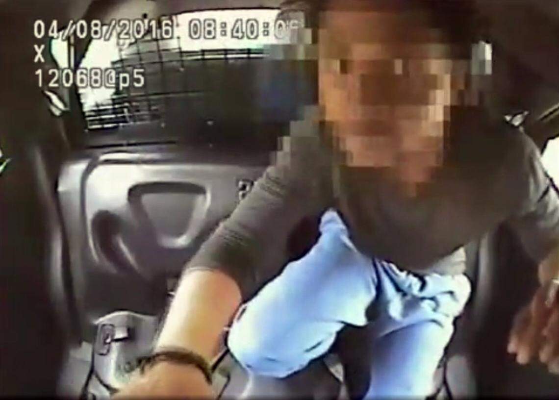 Police video footage shows Dazion Flenaugh when he became agitated when sitting in the back of a police cruiser. In January, the city released what was billed as all the video in the shooting death of Flenaugh, a mentally ill man killed in a confrontation with police on Center Parkway last April. The police department did not say it was holding anything back because of an ongoing investigation.