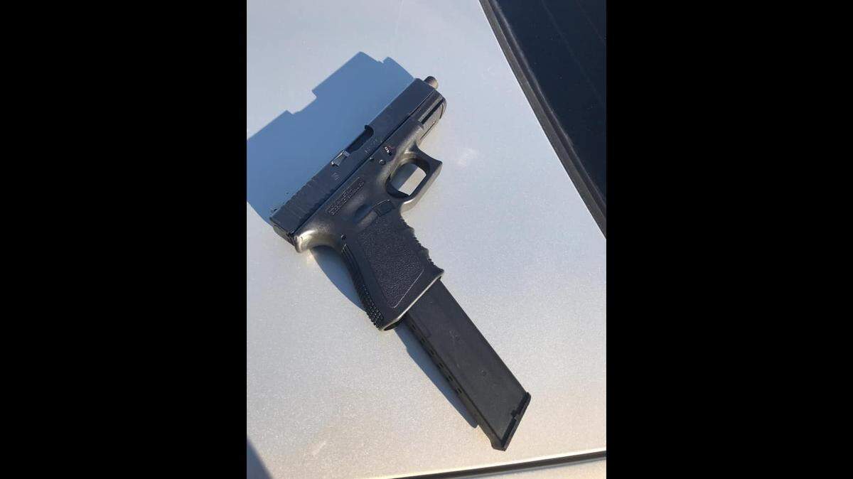 Police recovered a handgun and high-capacity magazine associated with a male juvenile suspect, believed to be a gang member, who fled from officers Monday, Feb. 11, 2020.
