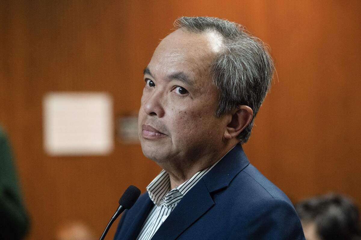 Former Capitol Public Radio general manager Jun Reina appears in Sacramento Superior Court on Monday. His arraignment on felony counts of embezzlement, grand theft and forgery was postponed until April 1.