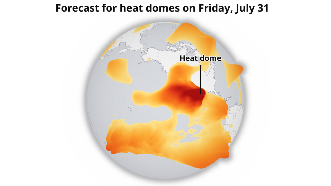 Largest heat dome on Earth plus El Niño-fueled Genevieve to bake California this weekend