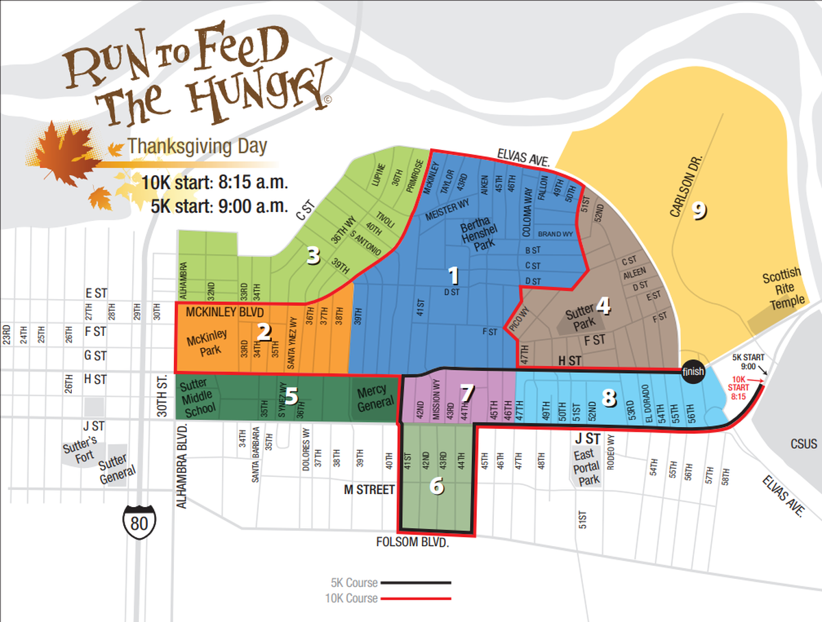 The 2024 Run to Feed the Hungry race route