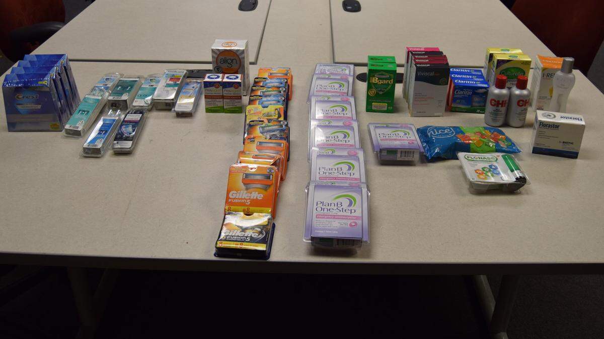 Two men were arrested in Folsom on Monday night, March 20, 2018, after allegedly opening security cases and stealing high-value medications and beauty products from Wallgreens stores. They are suspected of committing a string of similar thefts at stores in Sacramento and Placer counties, possibly as part of an organized retail theft operation.