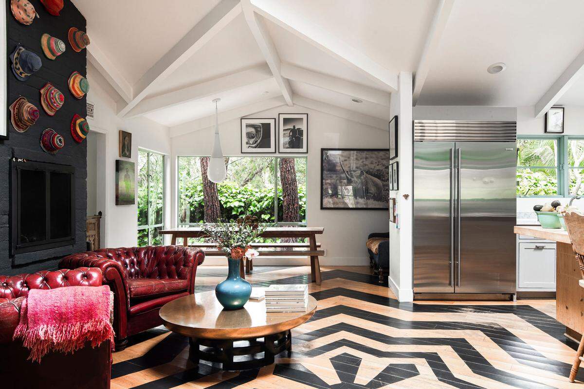 The one-of-a-kind Los Angeles retreat was a fusion of rustic midcentury warmth with the soul of a modern art studio.
