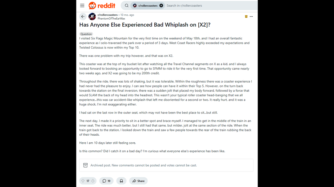 The Reddit post about X2.