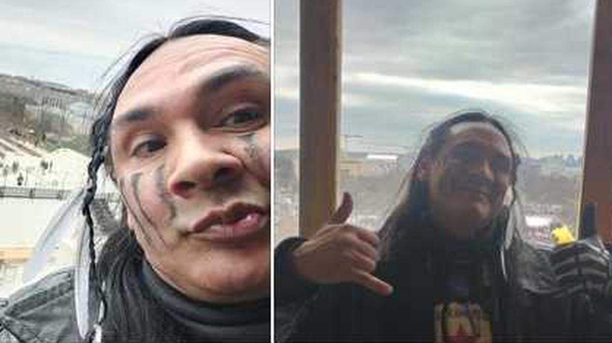 Images posted to his Facebook account show Sacramento man Jorge Riley at the U.S. Capitol during an insurrection by pro-Trump supporters on Jan. 6, 2021. A video on Reddit shows Riley describing how he entered the Capitol and the office of House Speaker Nancy Pelosi.