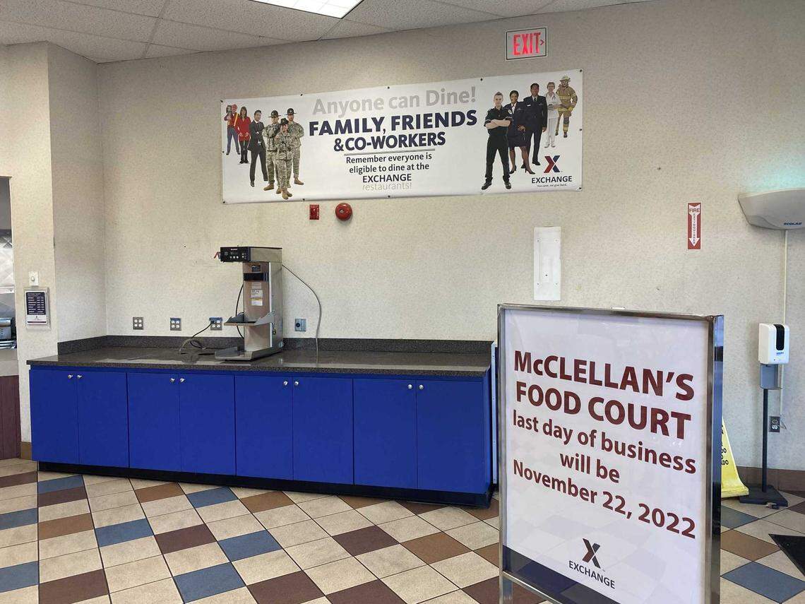 The McClellan Main Exchange, which has offered tax-free and low cost goods and services to military members since 1984 at the former U.S. Air Force Base, will close its location for good on Nov. 26, 2022, at McClellan Park in Sacramento County, California.