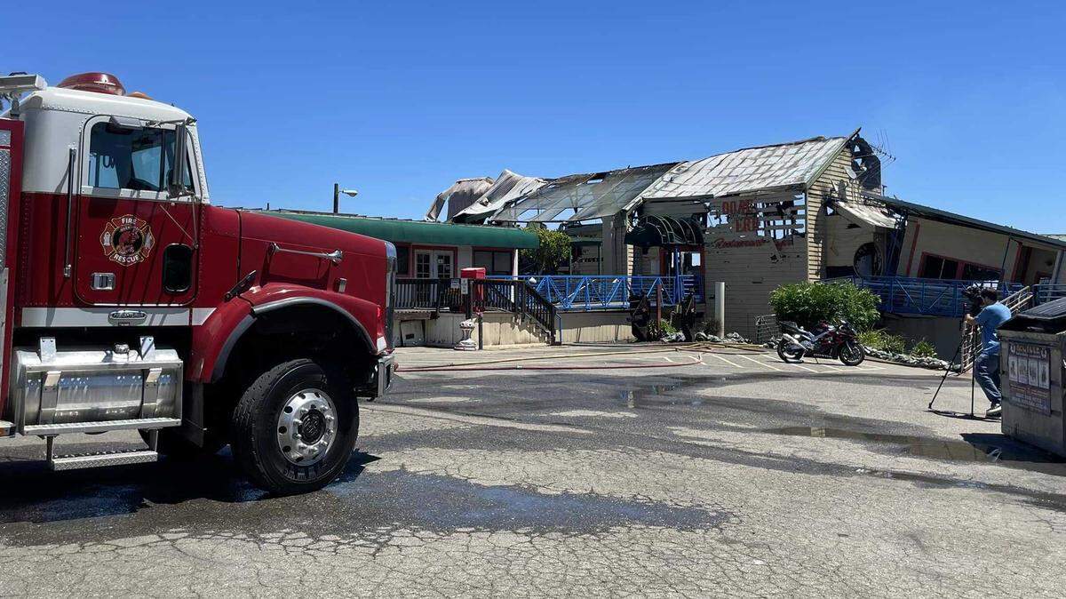 An arson fire on July 6, 2022, destroyed historic Moore’s Riverboat Restaurant and Marina and its docks in Isleton. The man who lit the fire, Rolly Byrd, was convicted after pleading no contest Wednesday and sentenced to two years, released with credit for time served.