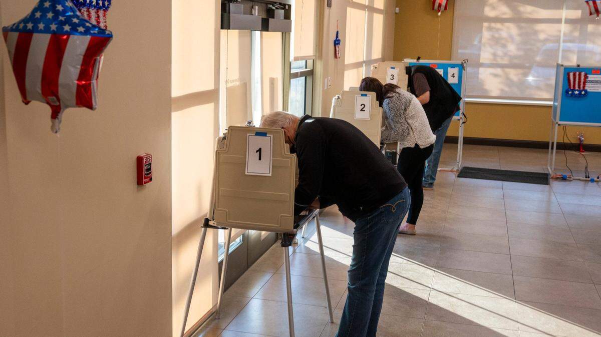 Voters fill out their ballots as they socially distance during Election Day at City Hall in Citrus Heights on Tuesday, Nov. 3, 2020. Sacramento property owners may vote on a measure next year to increase storm water fees.