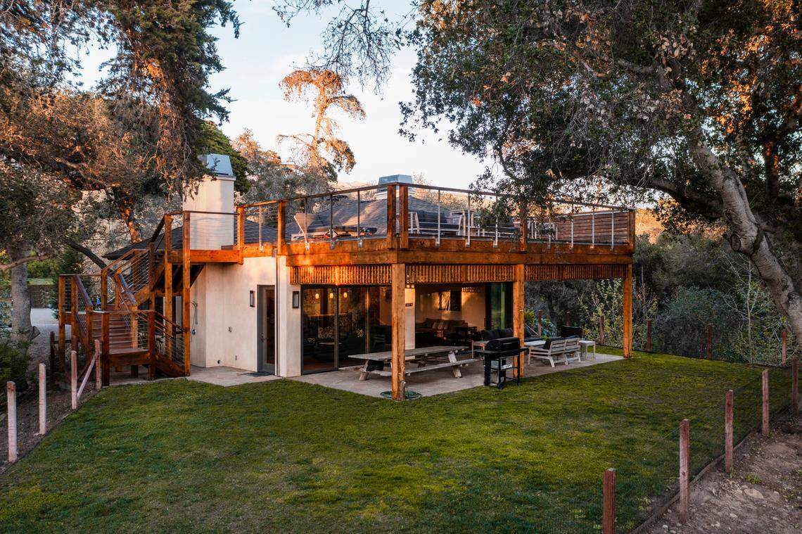 The Carpinteria home of Arthur A. Cameron III, grandson of the oil mogul, sits on 4.21 acres and includes a 2,500-square-foot house with three bedrooms and three and a half baths.