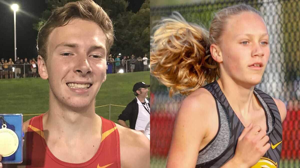 Matt Strangio of Jesuit High School and Riley Chamberlain of Del Oro won CIF State Cross Country races on Saturday in Fresno.