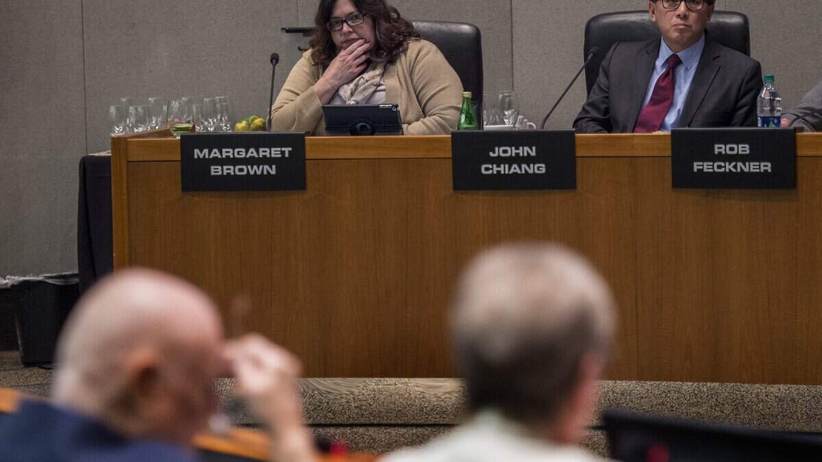 Newly elected CalPERS Board of Administration member Margaret Brown was censured in March 2018 because she allegedly allowed a friend to use CalPERS equipment in a restricted area of the pension fund's headquarters. The friend scanned and e-mailed what appeared to be political fundraising documents.
