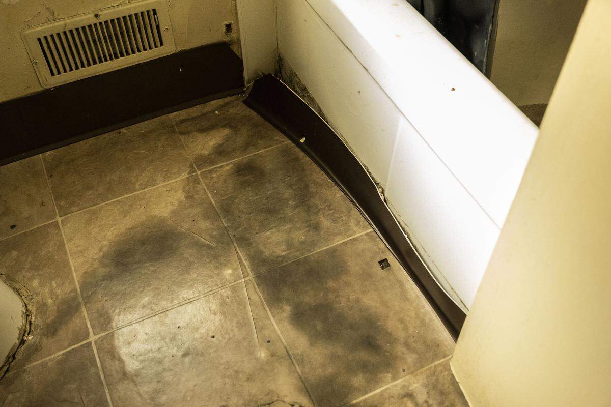 Angel Thomas, a resident at the Alder Grove complex off Broadway, on Thursday said her bath tub has been leaking and has created black mold on the floor without being replaced. A recent report by SHRA estimates renovations to Marina Vista and Alder Grove could exceed $1 billion.