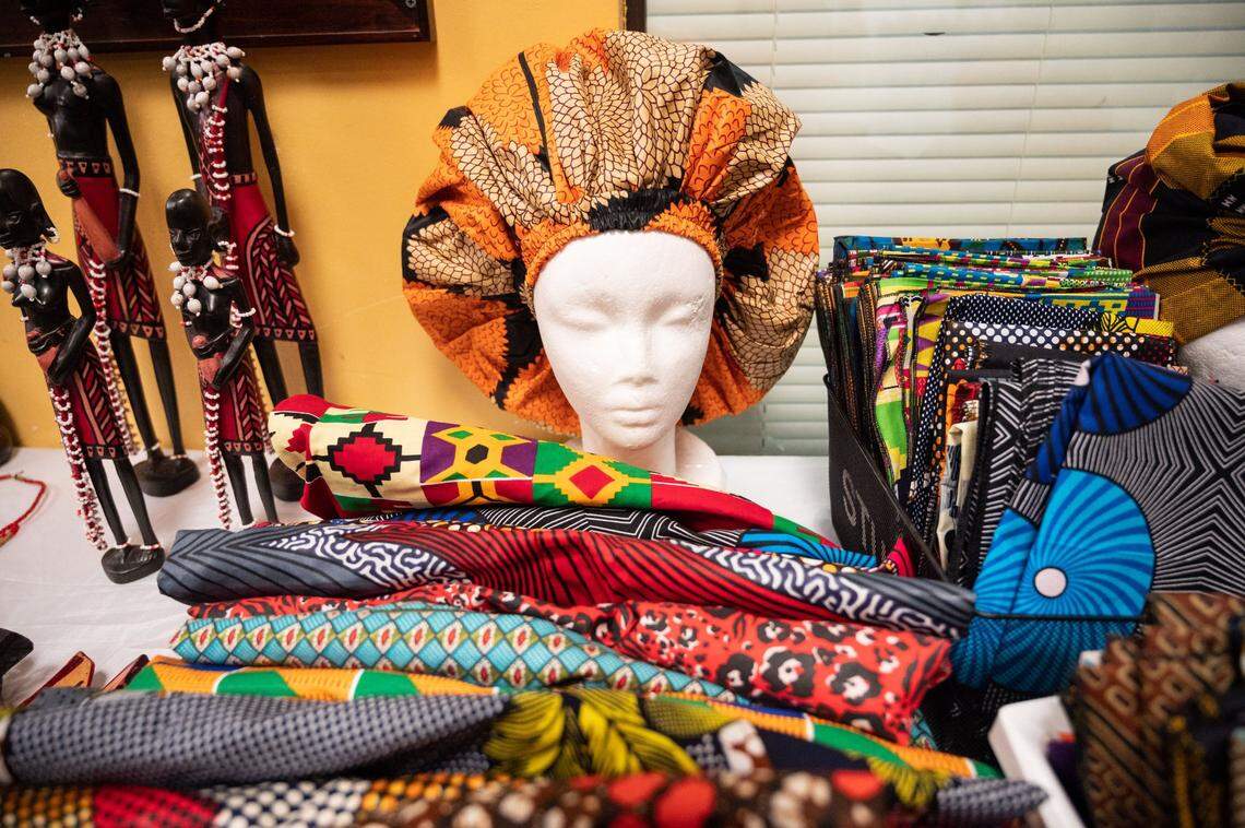 Anne Njuguna, who owns Kitenge 365 Everyday African Wear and is originally from Kenya, was a vendor at the African Market Place at Florin Square in Sacramento.