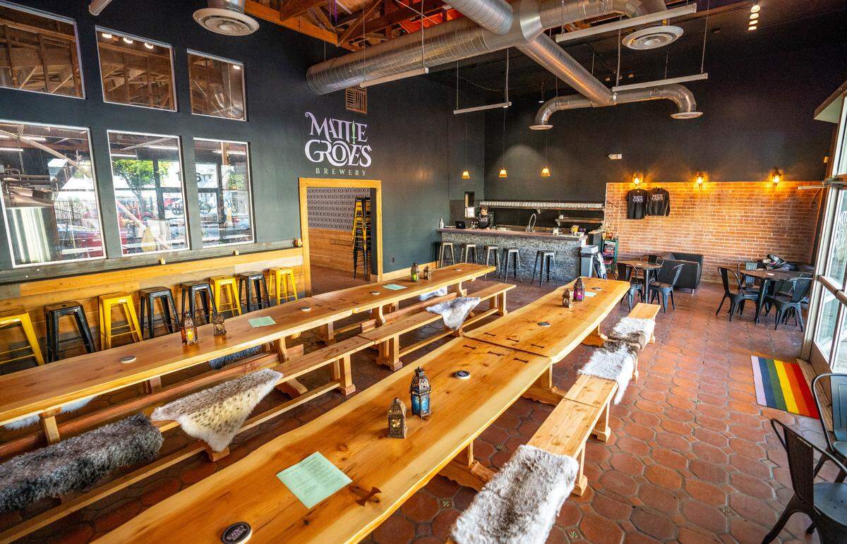 Mattie Groves Brewery is a nearly 3,000-square-foot space which includes a bar, dining and lounge areas as well as fermentation tanks in the back which are currently being used on Thursday, Jan. 4, 2024.