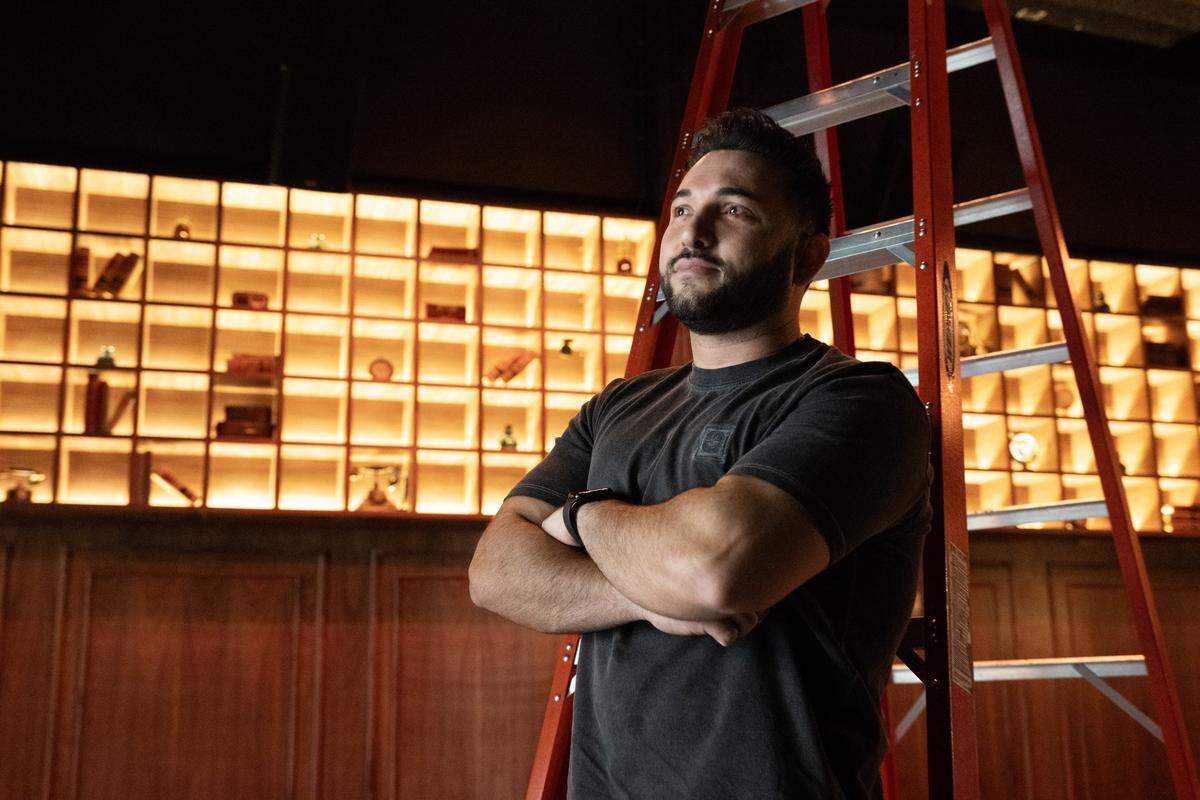 Owner Danny Shafazand inside of Archive on Thursday, Aug. 28, 2025. The new nightclub opened on Sept. 19, 2025. 