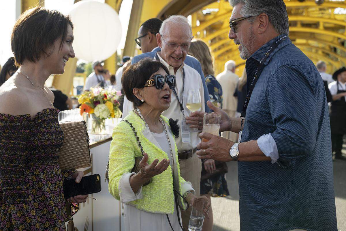 Congresswoman Doris Matsui, D-Sacramento, chats with guests at the Tower Bridge Dinner on Sunday, Sept. 7, 2025.
