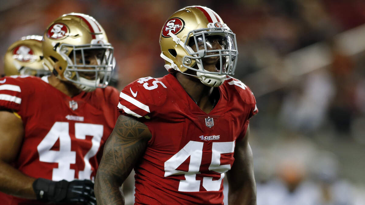 The San Francisco 49ers are expecting the debut on defense of 2017 sixth-round pick Pita Taomoepenu to help bolster the pass rush against the Denver Broncos.