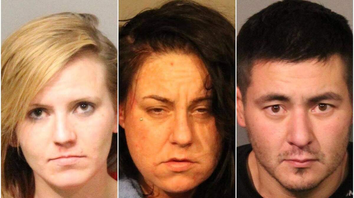 Kristi Mueller, 26, Samantha Shortz, 32, and Eric Plumb, 36, were arrested in connection with identity theft and making fraudulent purchases, Roseville police said.