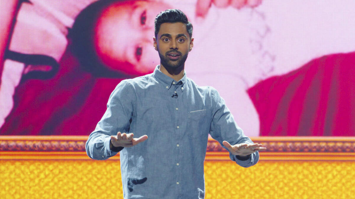 Davis native Hasan Minhaj appears in a scene from his Netflix special, “Homecoming King.” Minhaj tells fellow comedian Jerry Seinfeld about his love for the Kings on another Netflix show, “Comedians in Cars Getting Coffee.”
