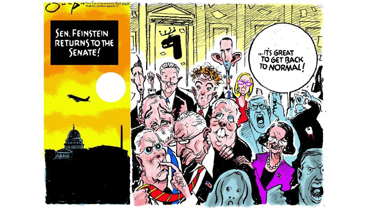 Sen. Feinstein returns to the U.S. Senate.