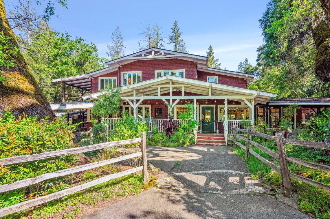 A charming main building encompasses the gift shop, while the remodeled house, a serene cottage and the vintage Coffee Shop Diner dating back to 1956 “add rustic elegance to this enchanting estate,” the property listing states.