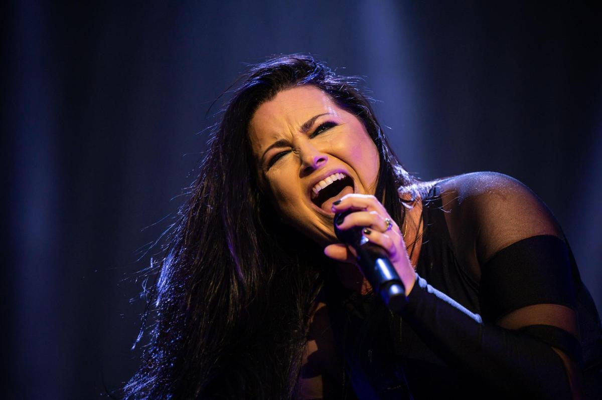 Evanescence’s Amy Lee sings on the Jack Daniel’s Stage on the first of four days at the Aftershock rock festival Thursday, Oct. 6, 2022, at Discovery Park in Sacramento.