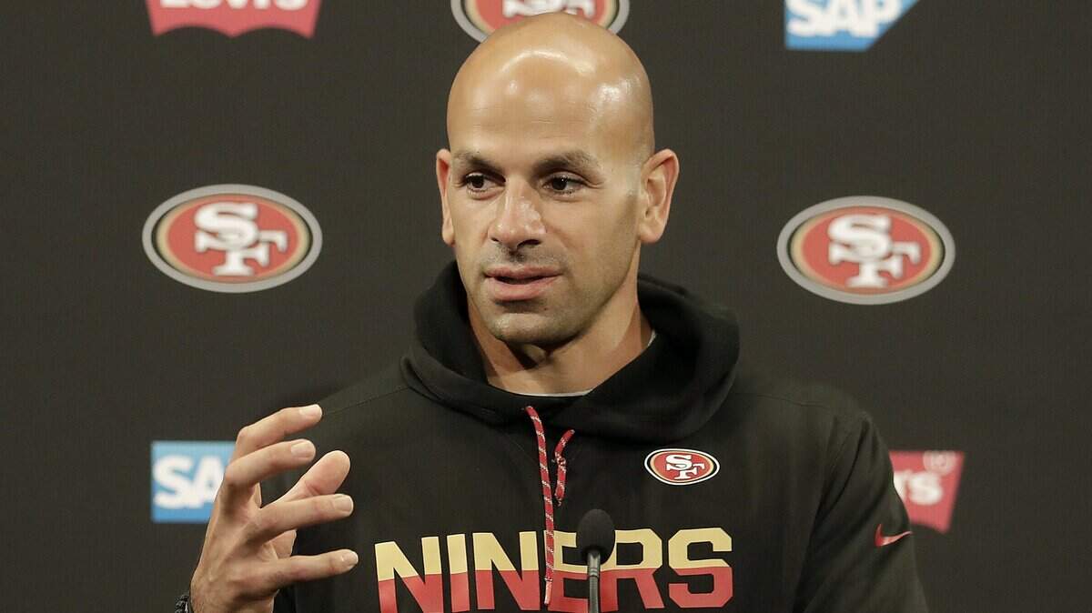 A reader of The Bee has asked beat writer Chris Biderman if it’s time for the 49ers to replace defensive coordinator Robert Saleh, seen here during the team’s training camp in May.