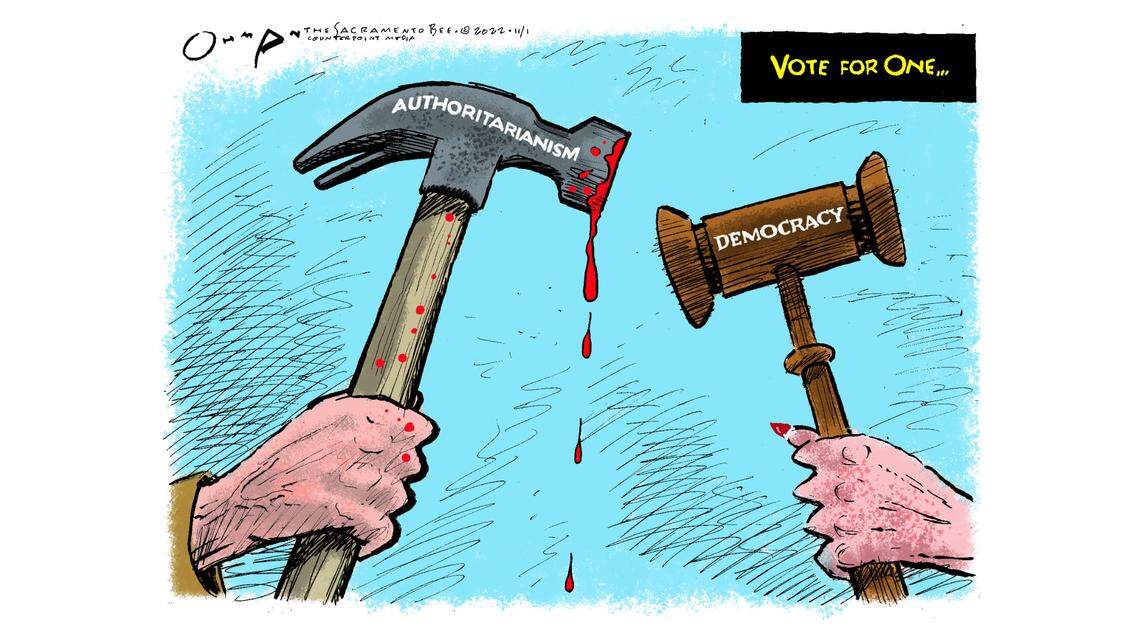 Jack Ohman: Hammer time in America.