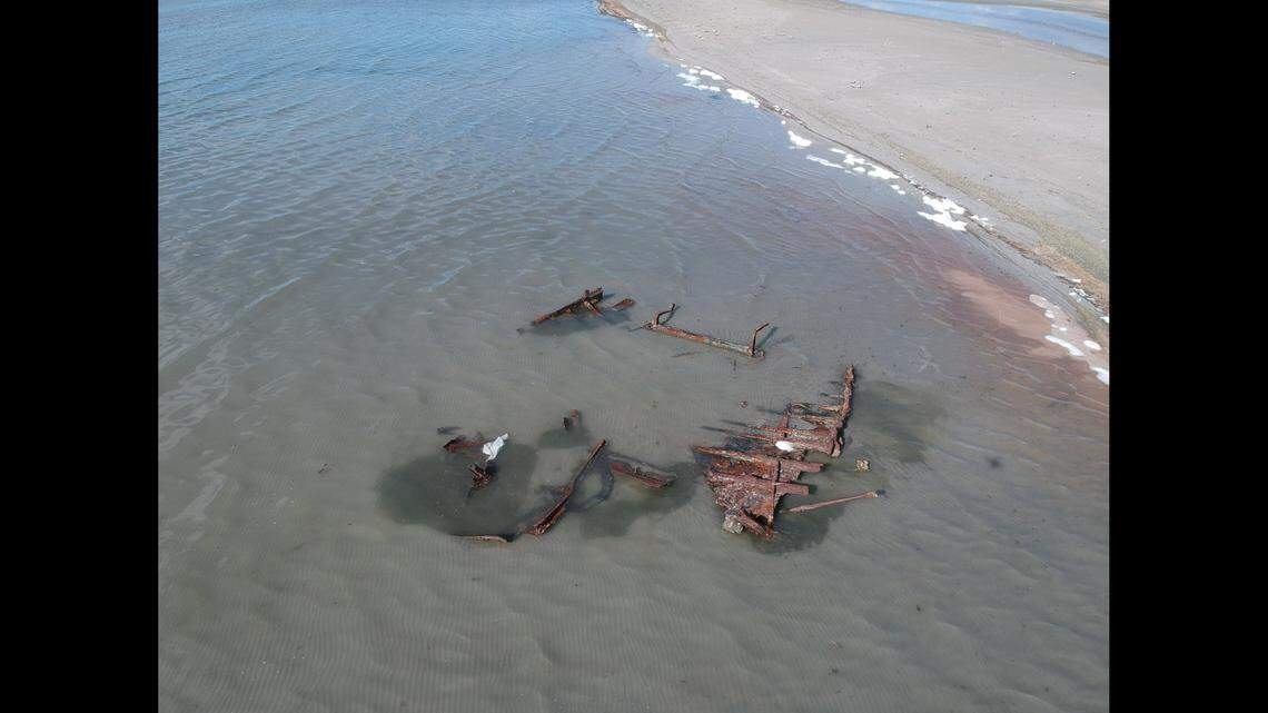 A ship not seen in 86 years was revealed in Utah’s shrinking Great Salt Lake, officials said.