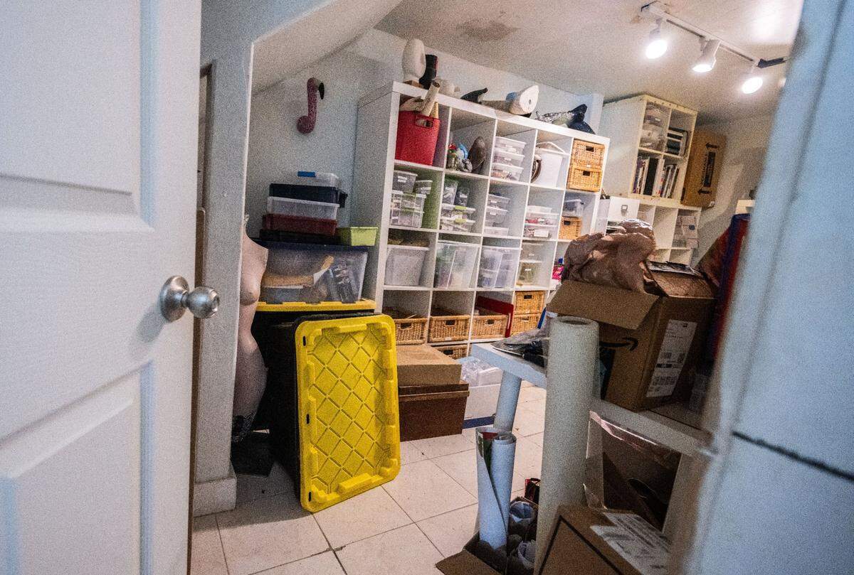A room in the basement of the home that Dorothea Puente was convicted of killing three people and charged with six other deaths. The room is now a craft room for the new owner Barbara Holmes. 