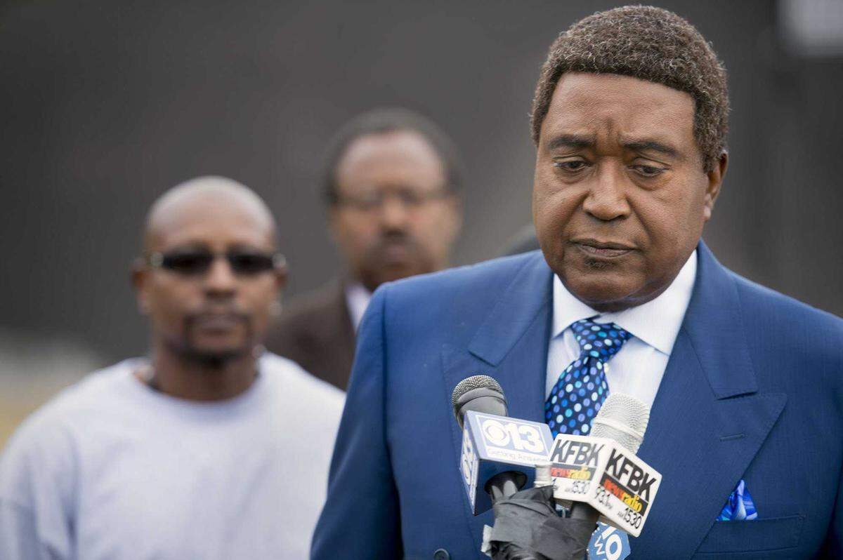 John Burris speaks at a news conference in 2016 following the shooting death of Joseph Mann by Sacramento police. The civil rights lawyer is the subject of a documentary “John Burris: The Godfather of Police Litigation,” which will be screened Monday, June 16, 2025, at the Secretary of State’s Office.