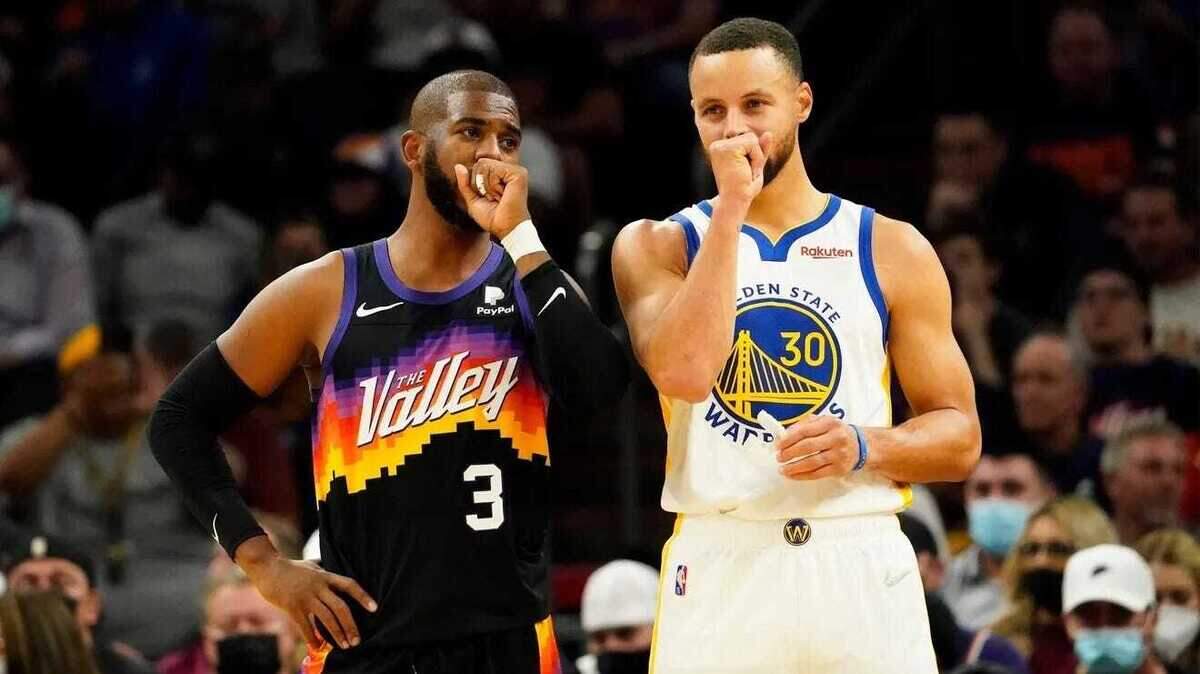 Chris Paul (left) and Stephen Curry (right) will join forces after the Golden State Warriors made a blockbuster trade with the Washington Wizards on Thursday.