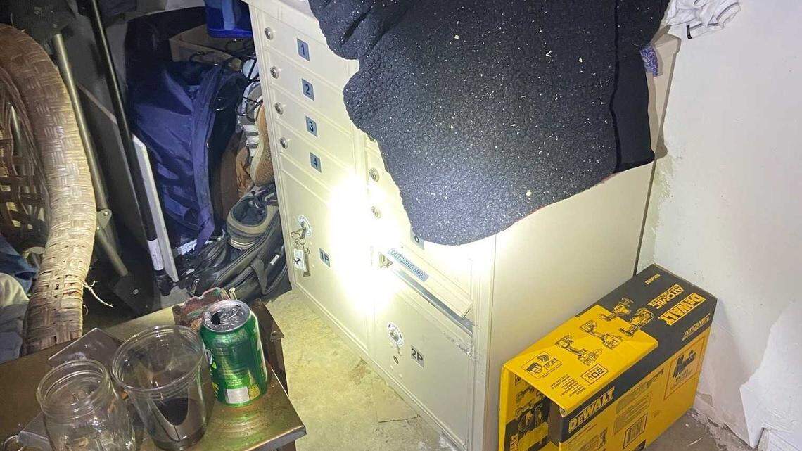 Roseville police find stolen mailbox cluster being used as nightstand in Sacramento