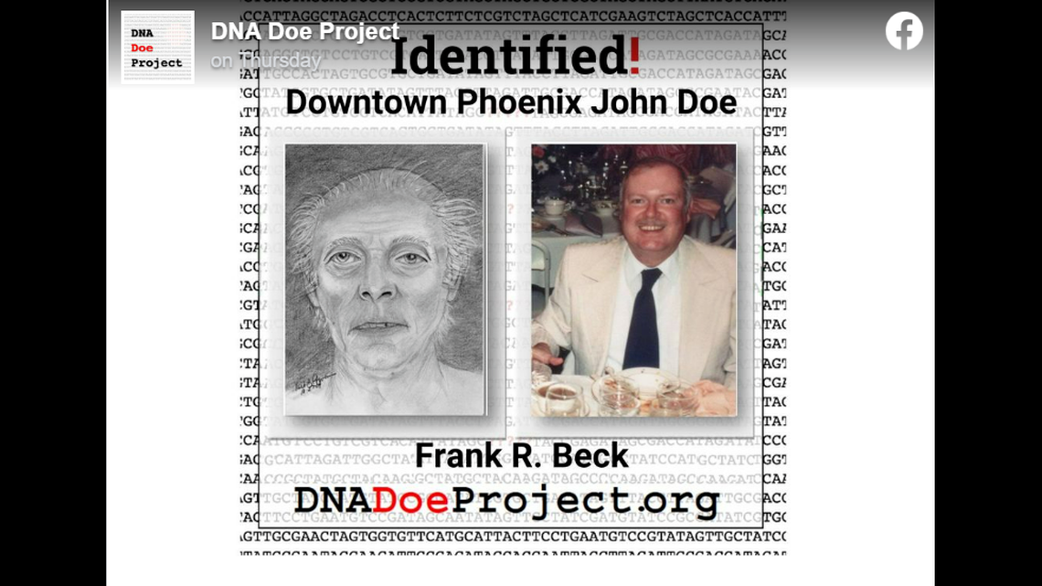 Using genetic genealogy, a nonprofit has helped identify a man who was found dead in Arizona 18 years ago.